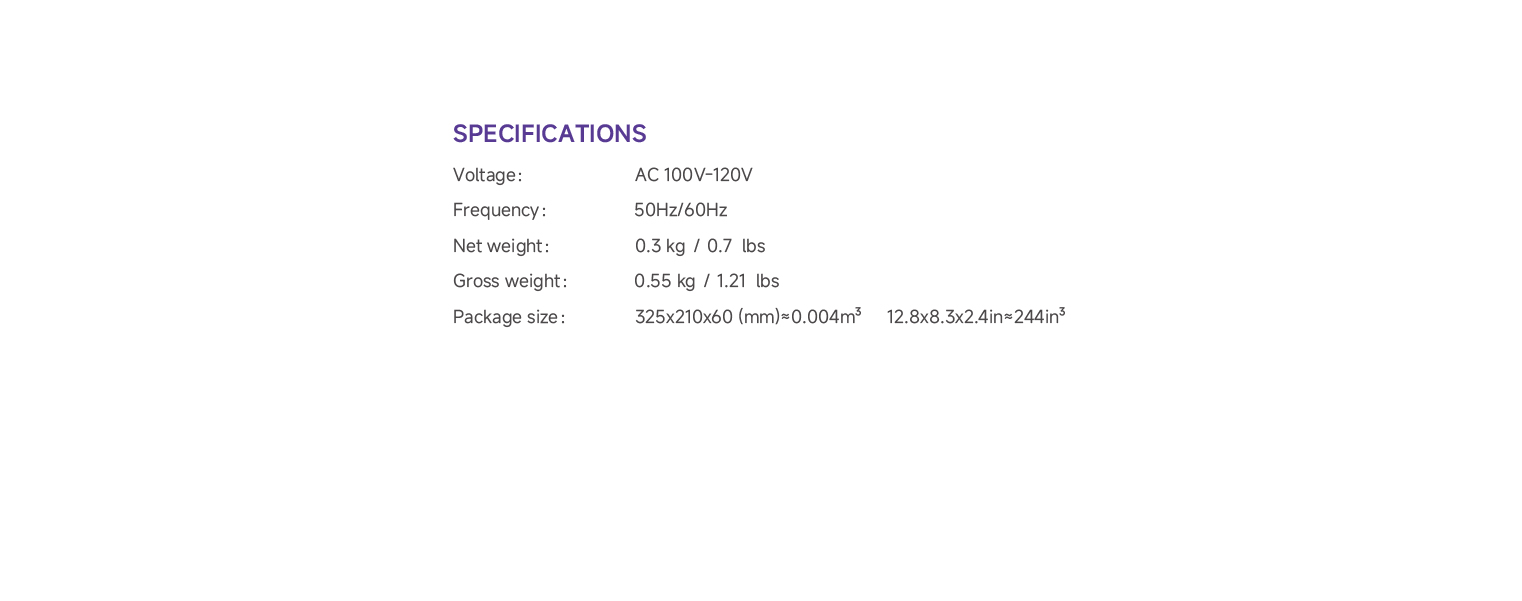 Specifications